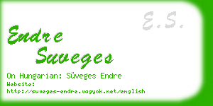 endre suveges business card